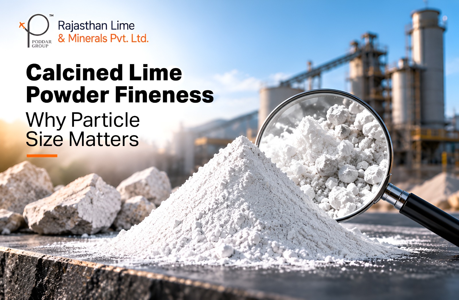 manufacturing-process-illustration Calcined lime powder fineness